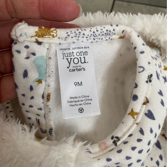 NWOT carters just one you white winter dress tulle with faux fur vest 9months - Picture 3 of 7